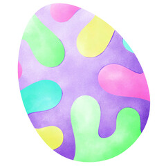 Easter Egg Purple with Stripes Cute drawing.