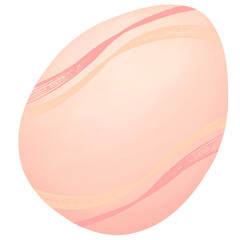 Easter Egg Plain Peach Cute drawing.