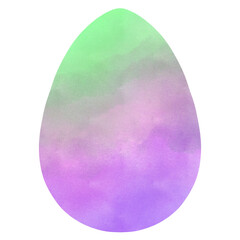 Easter Egg Purple Gradient Cute drawing.
