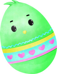 Easter Egg Green Chick