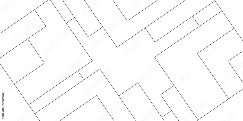 Poster abstract seamless random geometric white and black square lines pattern on a transparent background 