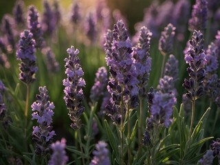 Obraz premium Discover the Soothing Beauty of the Lavender Flower: A Fragrant Bloom Known for Its Calming Properties, Rich History in Aromatherapy, and Symbolism of Purity, Peace, and Devotion