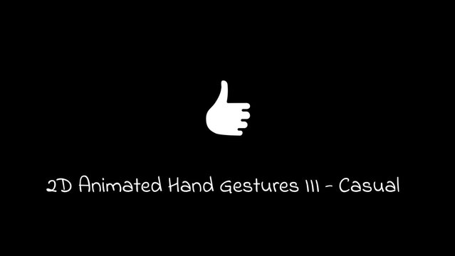 2D Animated Hand Gestures III Casual