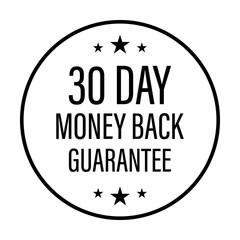 Obraz premium 30 days money back guarantee icon vector for graphic design, logo, website, social media, mobile app, UI illustration
