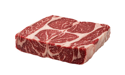 Meat cutout on a transparent isolated background, generated by AI.