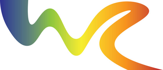 Abstract gradient element with lines and waves. Vector illustration of background.