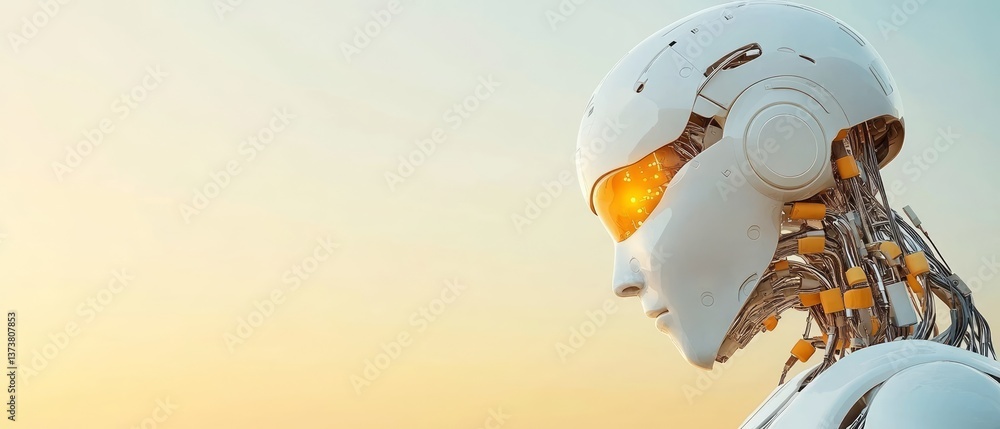 Poster innovative robotic assistant exemplifies the integration of artificial intelligence in daily life du