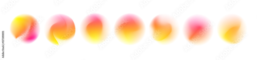 Aufkleber png gradient blur circle gradation radial abstract shape light blurry blue element vector colours ro