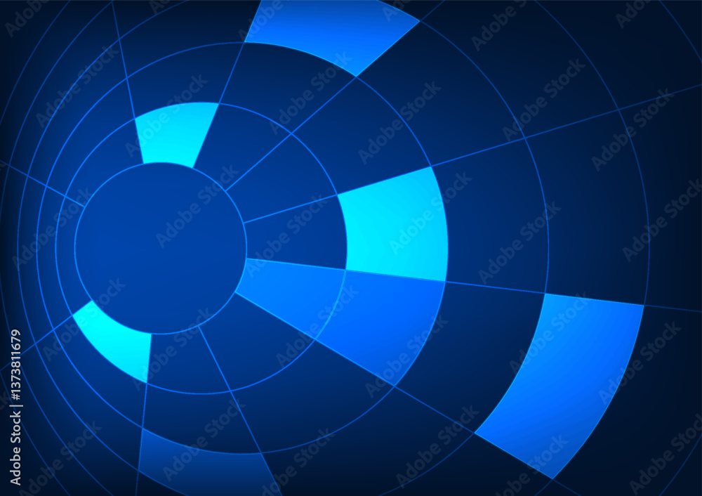 Poster abstract technology background. connected curves form a technology tunnel. suitable for technology w