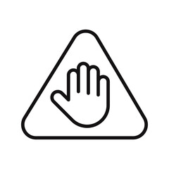 Fototapeta premium Hand Raise icons set. Stop symbol collection. Vector illustration.