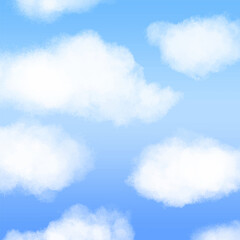 Hand painted watercolour clouds background