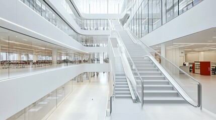 Obraz premium Modern Library Interior Suitable for travel brochure