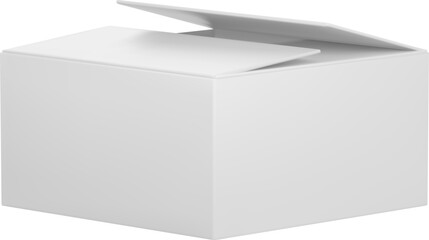 Naklejka premium Open White Box
