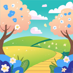 Naklejka premium spring illustration