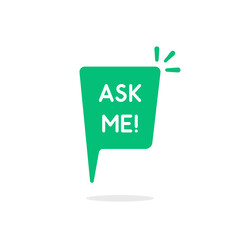 green ask me bubble like online message