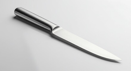 Fototapeta premium Sleek Modern Kitchen Knife: A Culinary Tool of Refined Design