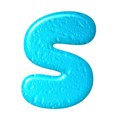 3d blue letter s