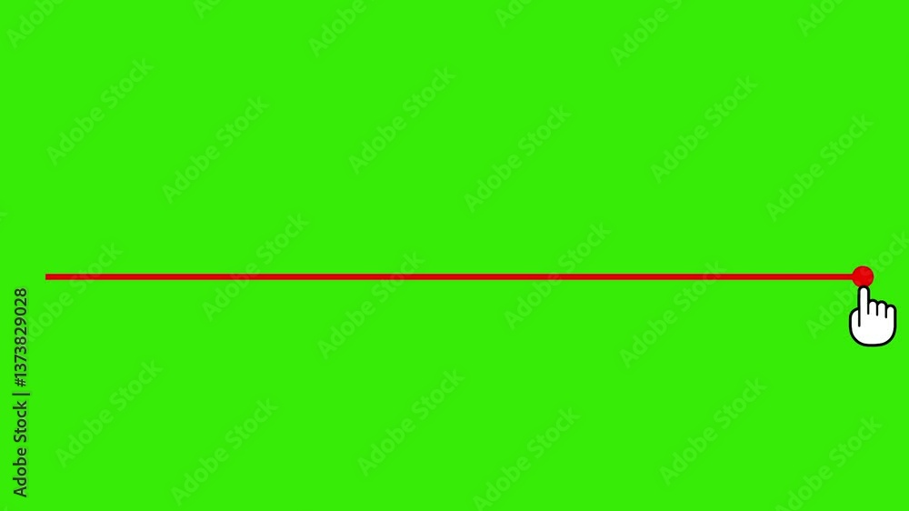 Poster red video playbar or playback line animation with green screen green screen animated dragging line w