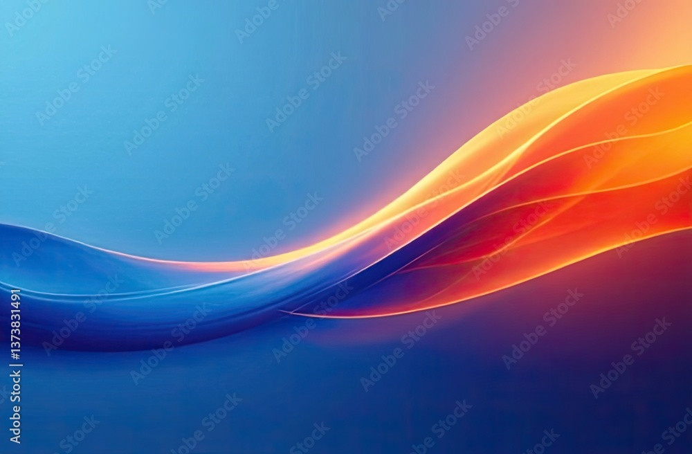 Aufkleber colorful abstract wave patterns create a dynamic visual effect in stunning hues and gradients
