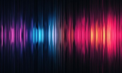 An abstract background of vibrant vertical lines creates a dynamic and energetic visual texture.
