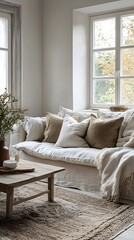 Modern Minimalist Living Room with Vintage Touch