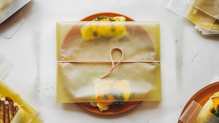 Food preservation wrapped sandwiches natural beeswax wraps healthy lunch