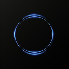 Month made of blue particles. Shining sparkles. Frame. Vector image of a blue sparkling stardust circle.