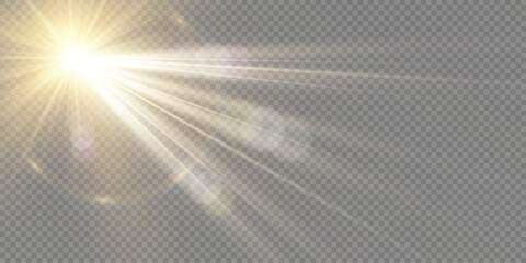 Vector transparent sunlight special lens flare light effect	