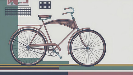 Vintage bicycle art deco style