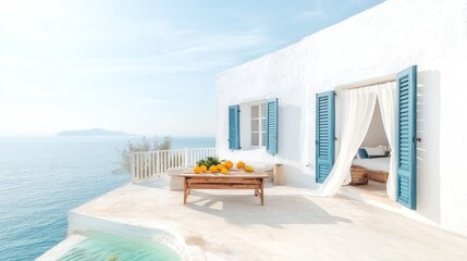 Fototapeta premium Coastal Home, Ocean View, Terrace