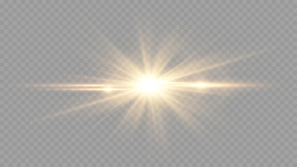 Vector transparent sunlight special lens flare light effect. PNG. Vector illustration	