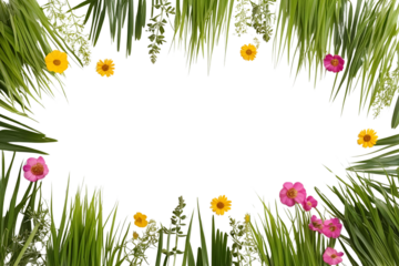 grass and flowers