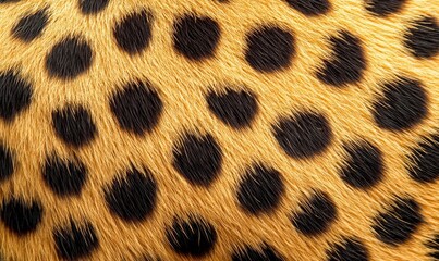 A striking close-up reveals the intricate details of a cheetah's fur with its distinctive spots.
