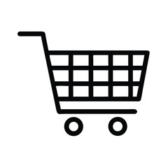Minimalist Shopping Cart Illustration for E-commerce