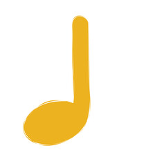 Obraz premium golden music note