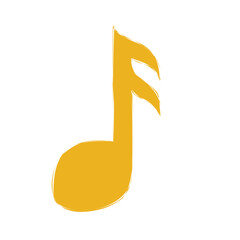 golden music note