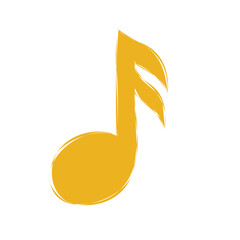 Obraz premium golden music note