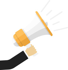 Illustration of a hand with megaphone