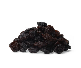 Heap of black raisins isolated on transparen png.