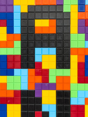 Colorful Square Tiles Forming Pixel Art Letter A, Indoors, Daylight, Abstract Design Concept, Creative Marketing, Children's Decor, High Visual Impact, Education, Playful Creativity