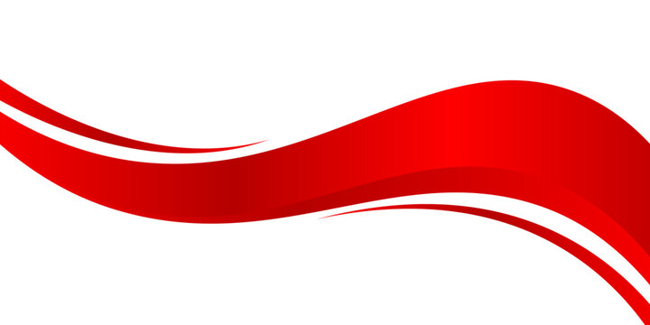 red wave background, red wave angle shape for elements, red graphic line ribbon, red curved line.