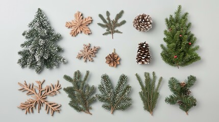 Christmas Arrangement with Fir Branches and Decorations, Symbolizing Festive Warmth and Tradition
