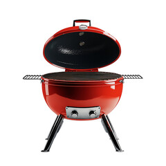Red grill cooking appliance for outdoor barbecue foodisolated on transparent  background png