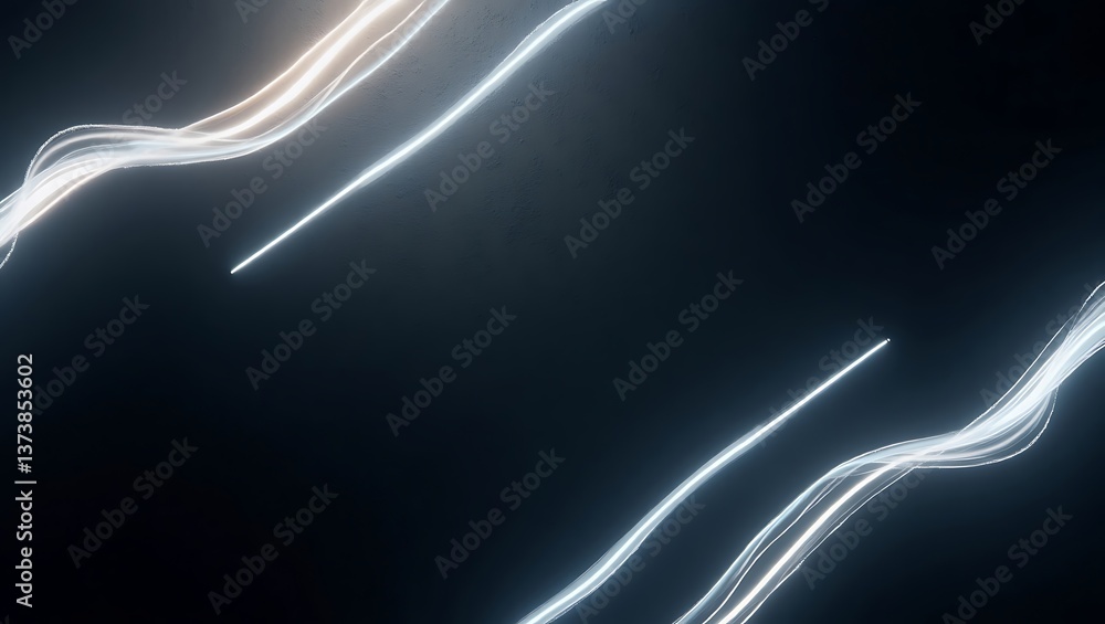 Poster abstract background with grey glowing lines. generative ai.