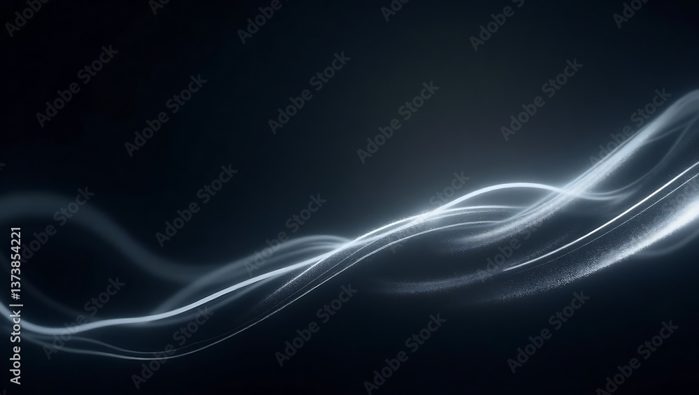 Poster abstract background with grey glowing lines. generative ai.