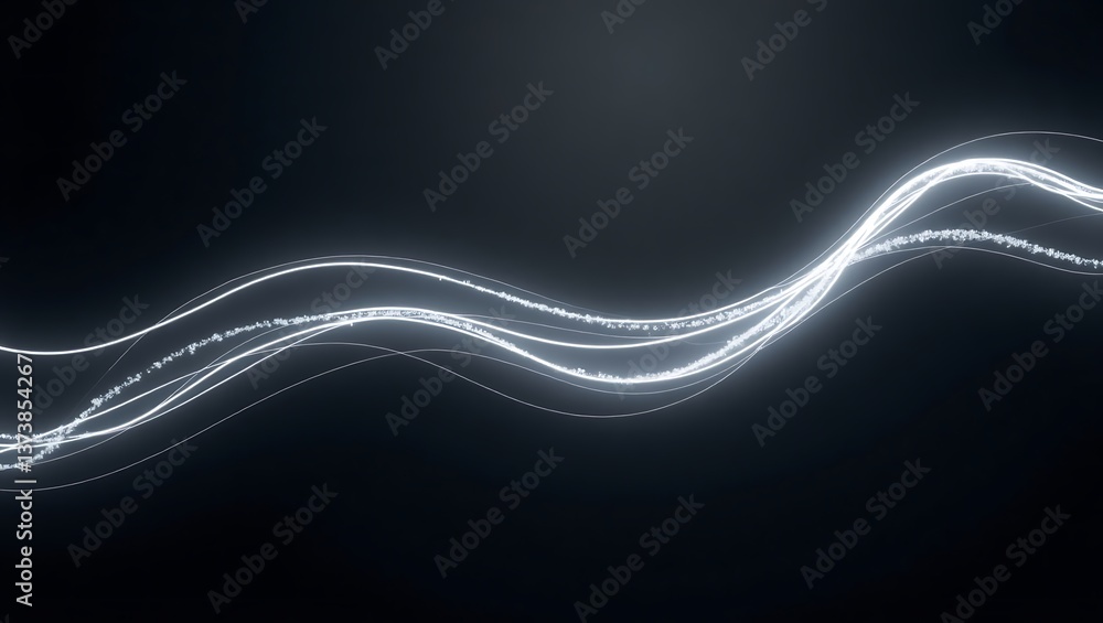 Aufkleber abstract background with grey glowing lines. generative ai.