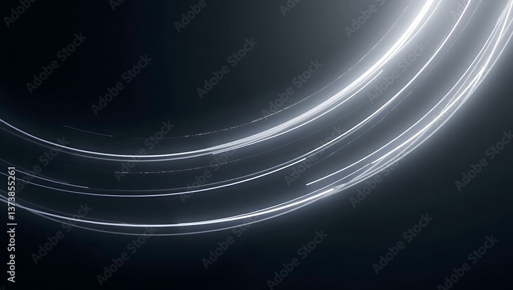 Poster abstract background with grey glowing lines. generative ai.