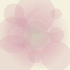 Abstract Pink and Beige Circle Bubbles Background