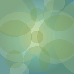 Abstract Green and Blue Overlapping Circles Background