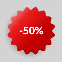 Corner or ribbons icon. Product red banner, price shopping tag. Promotion sale badge, special offer sticker. Discount and price offer concept. sticker template